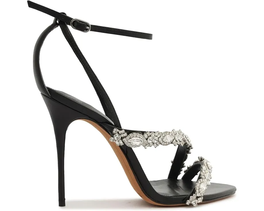 Босоножки Alexandre Birman Aurora Crystal Sandal 100 на высоком каблуке с кристаллами