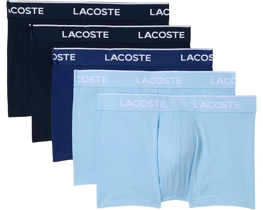 Набор из 5 трусов Lacoste 5-Pack Logo Trunks с брендированным поясом