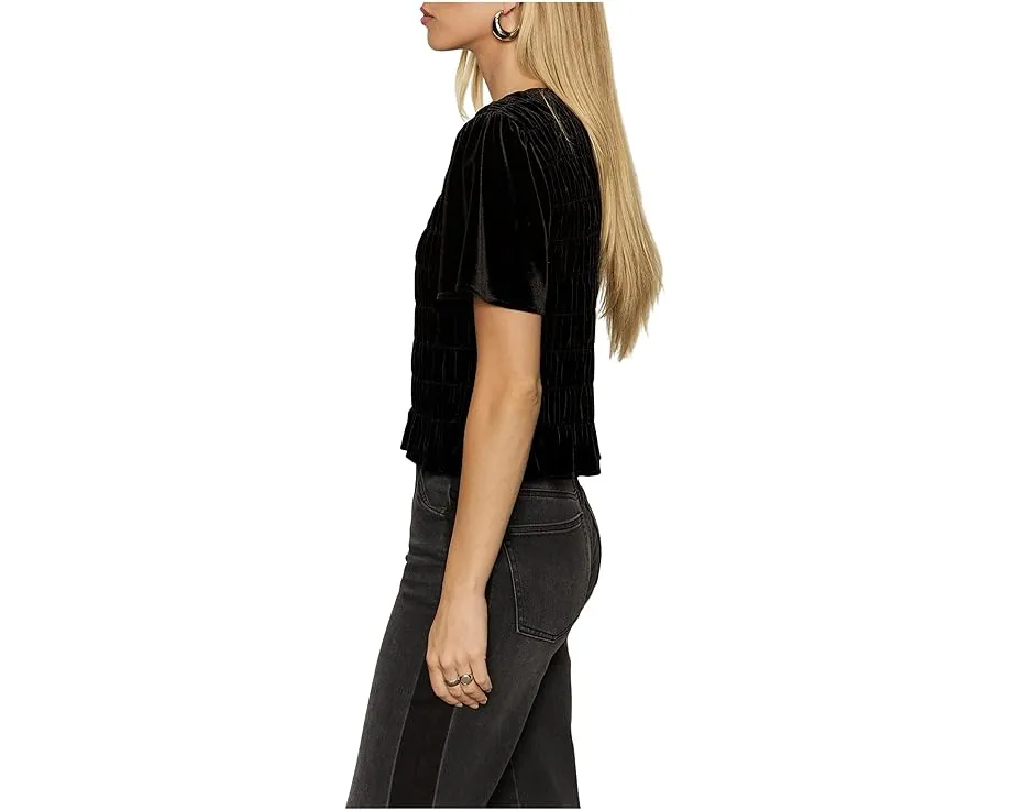 Вельветовый топ Sanctuary с вырезом на спинке и сборками