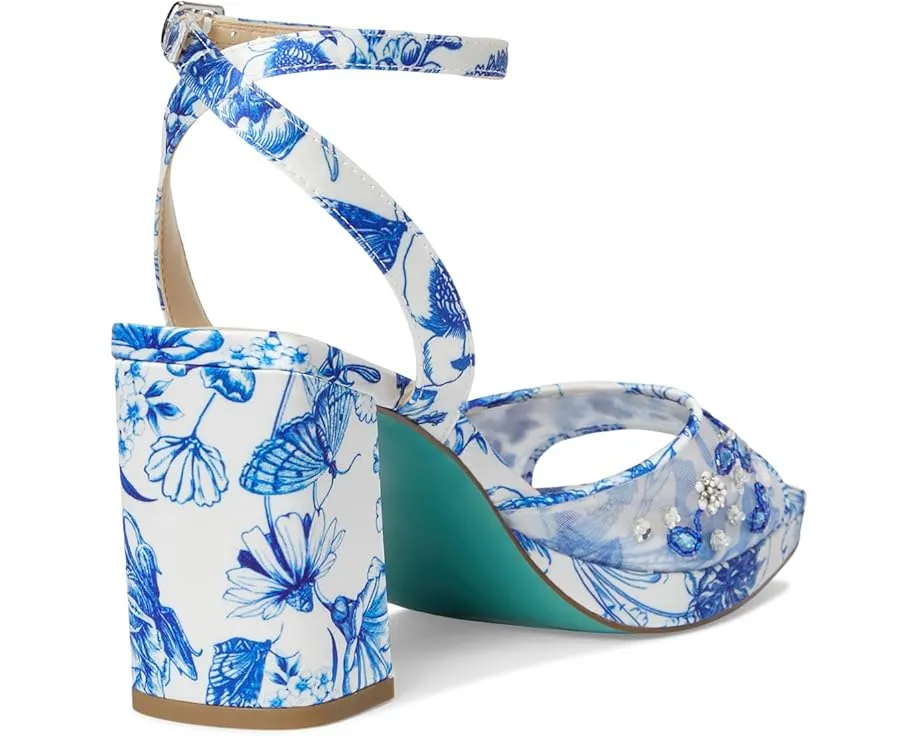 Босоножки на каблуке Blue by Betsey Johnson Brody с цветочным принтом