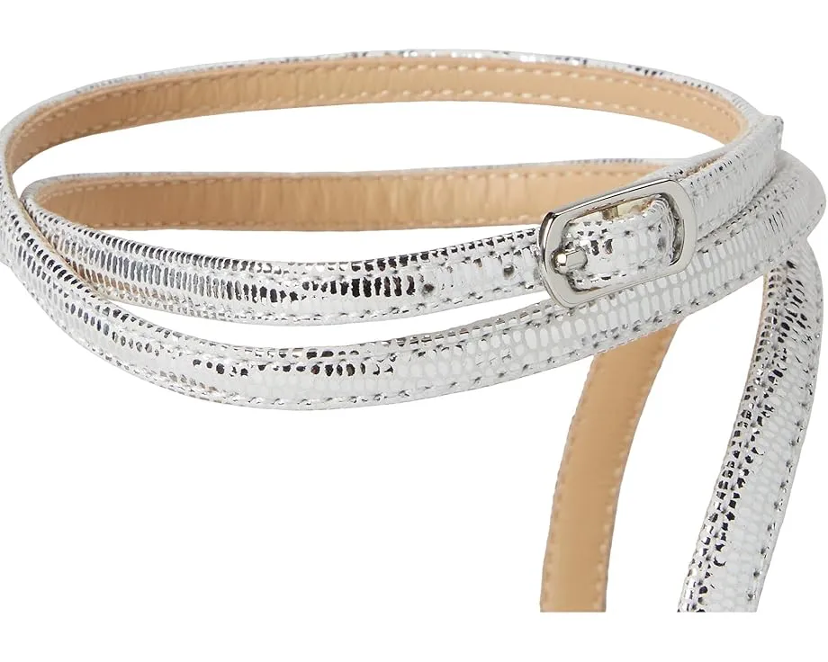 Босоножки Badgley Mischka Dania с каблуком из металлизированной кожи под ящерицу