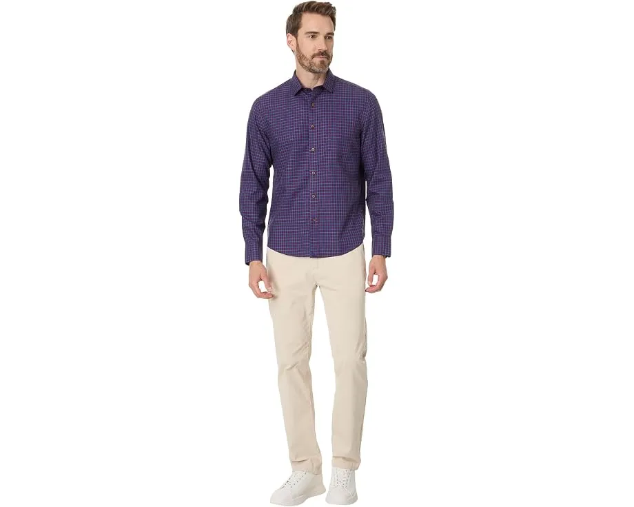Рубашка UNTUCKit Knight из 100% хлопка темно-красная