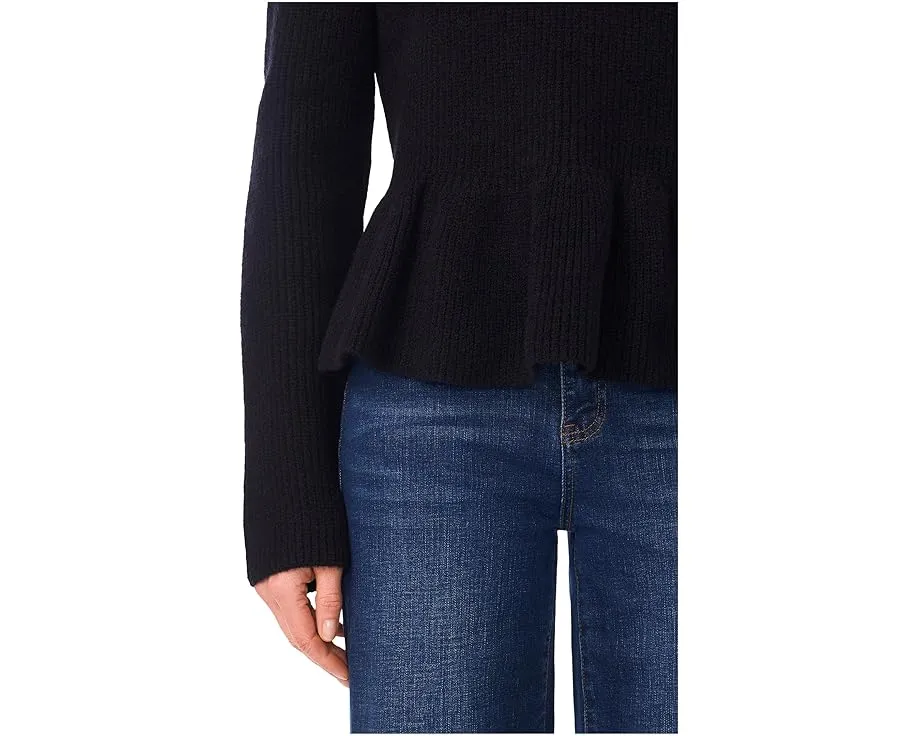 Свитер с баской и круглым вырезом CeCe из переработанных материалов