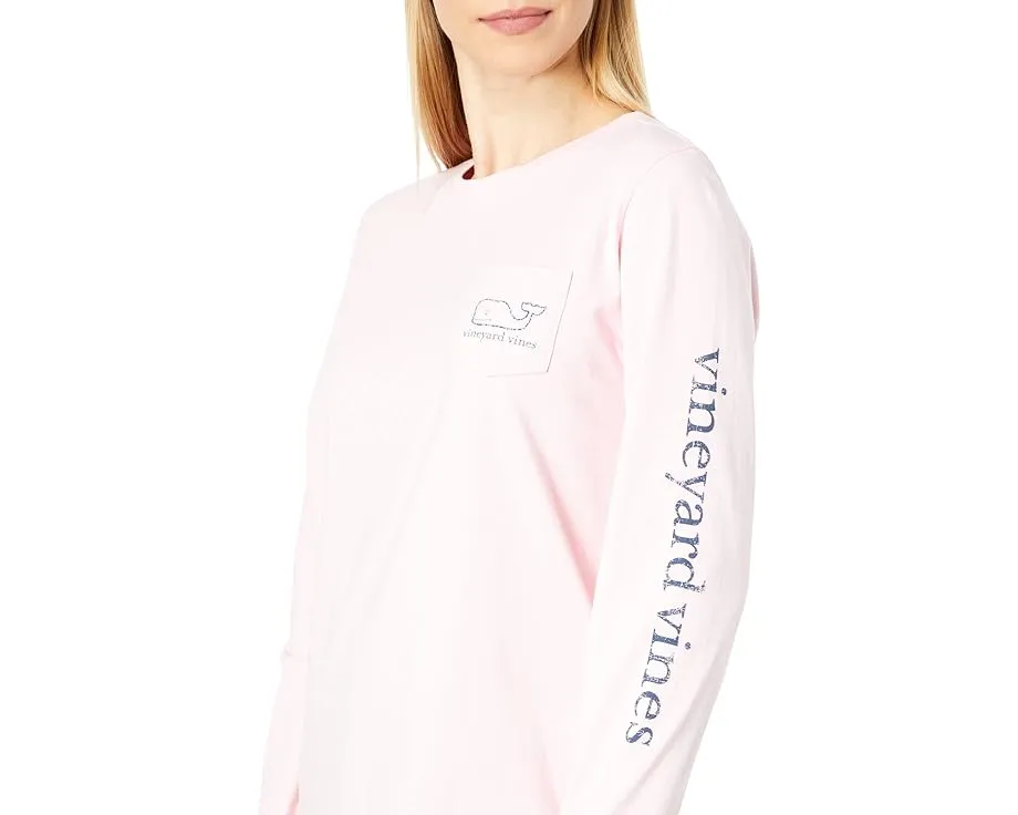 Футболка Vineyard Vines с длинным рукавом и принтом кита в винтажном стиле