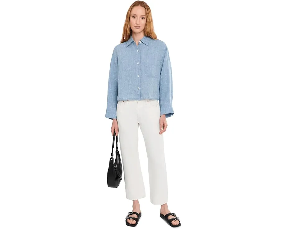 Рубашка Madewell с прямым подолом из 100% льна