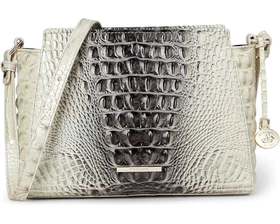 Сумка Brahmin Hillary из кожи с крокодиловым принтом и регулируемым ремнем