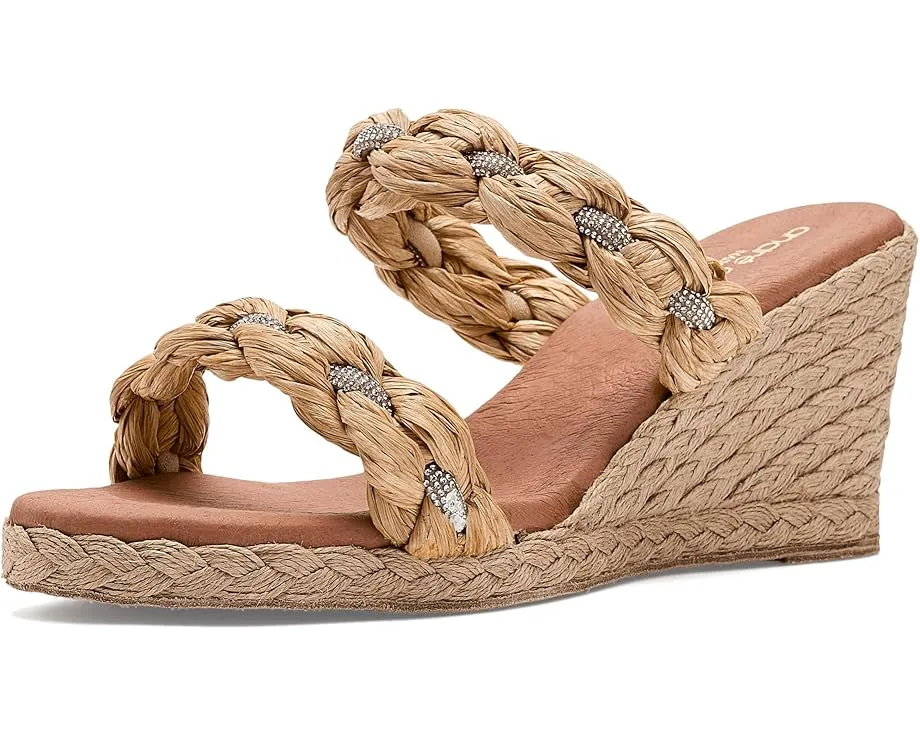 Босоножки Andre Assous Nolita Raffia на платформе из рафии с клиновидным каблуком