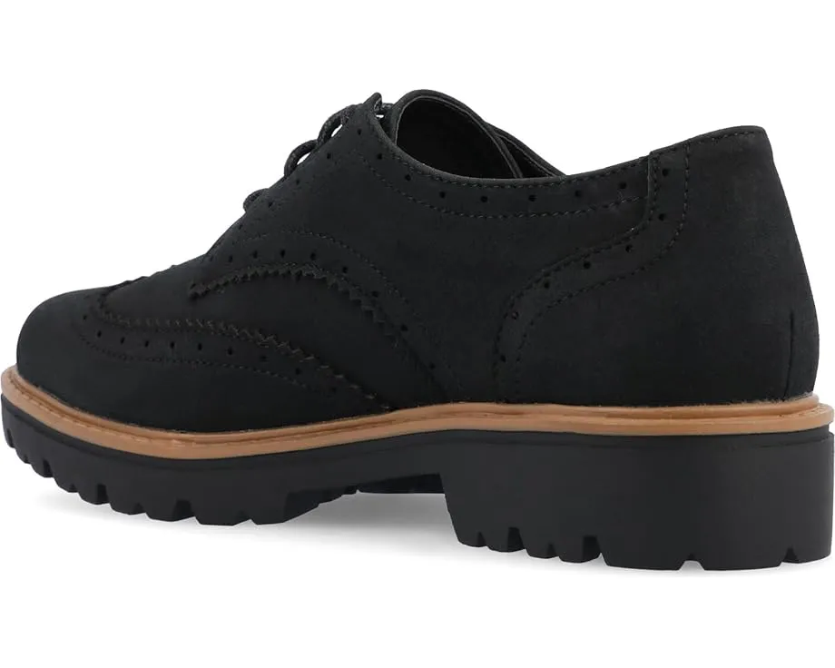 Оксфорды Claudiya с миндалевидным носком и массивным каблуком Journee Collection