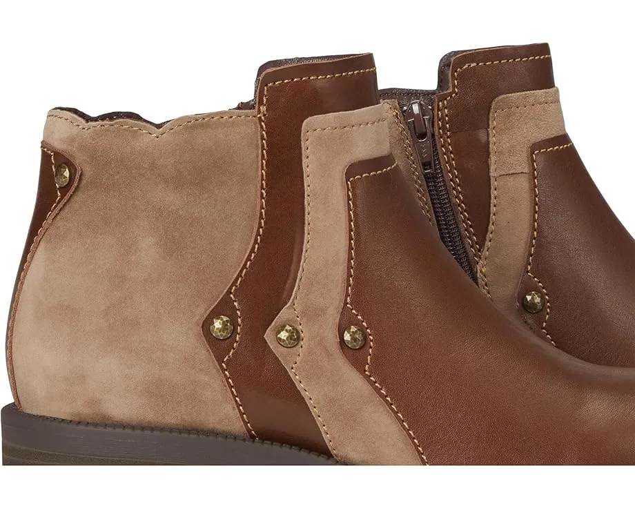 Ботильоны Spike из комбинации кожи и замши с декоративными гвоздиками David Tate