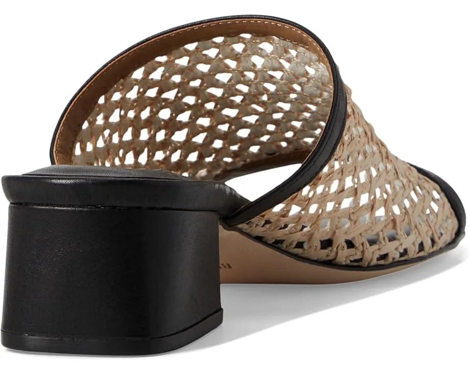 Босоножки Bernardo Jenne на каблуке с верхом из рафии и кожаной подкладкой