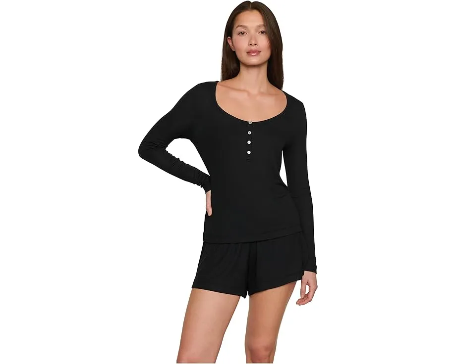 Шорты Eberjey Dream Rib Relaxed из модала с завязками на поясе