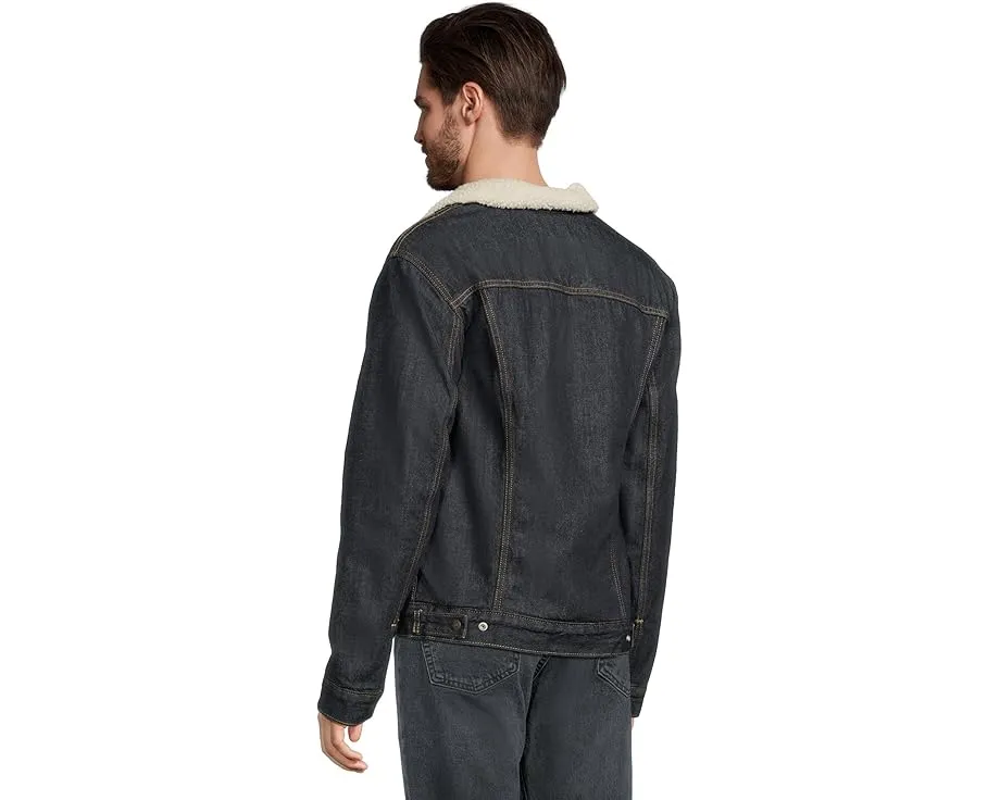 Джинсовая куртка Relaxed Fit Plaid Trucker с подкладкой из искусственного меха Levi's®