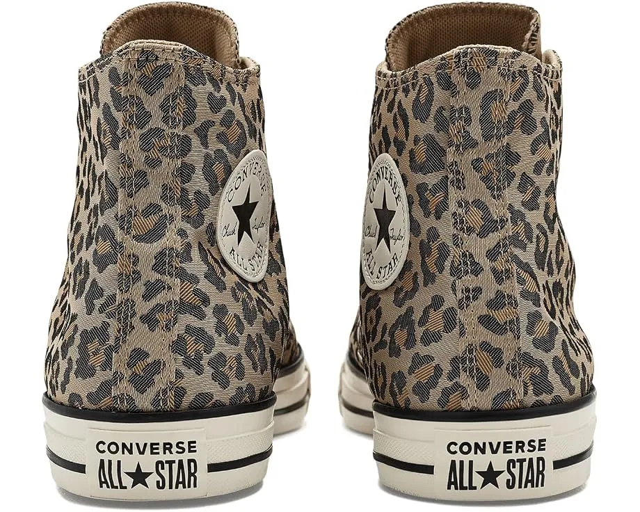 Кеды Converse Chuck Taylor All Star Leopard Jacquard с леопардовым принтом