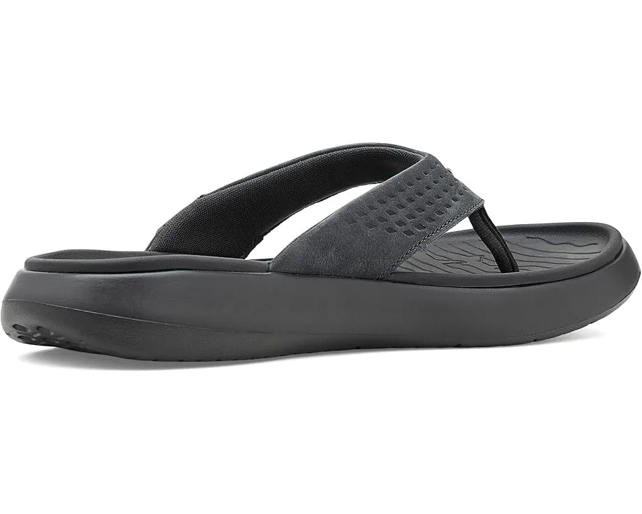 Шлепанцы Columbia Boatside Flip Lea PFG с ремешком из кожи и подошвой Omni-Grip