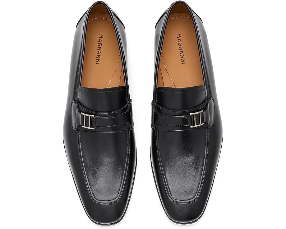 Черные лоферы Magnanni Tazz Side Bit с металлической вставкой