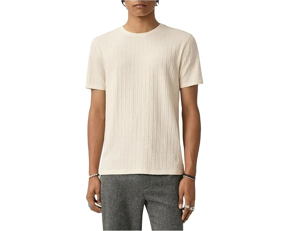 Футболка John Varvatos Brasse Crew с эффектом кос и вышитым логотипом