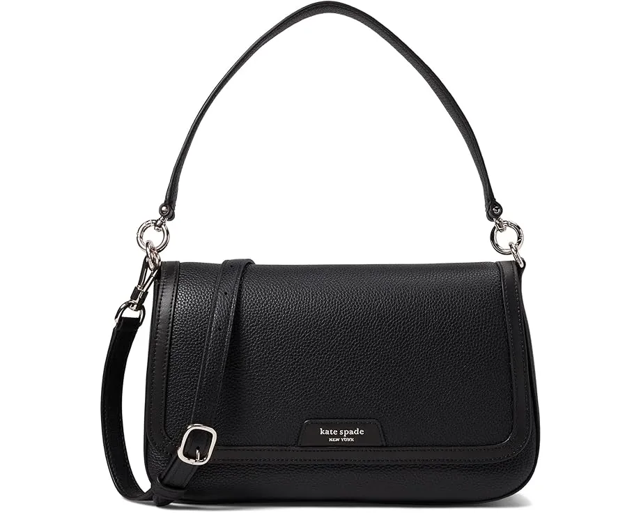 Сумка через плечо Hudson из шагреневой кожи Kate Spade New York с клапаном