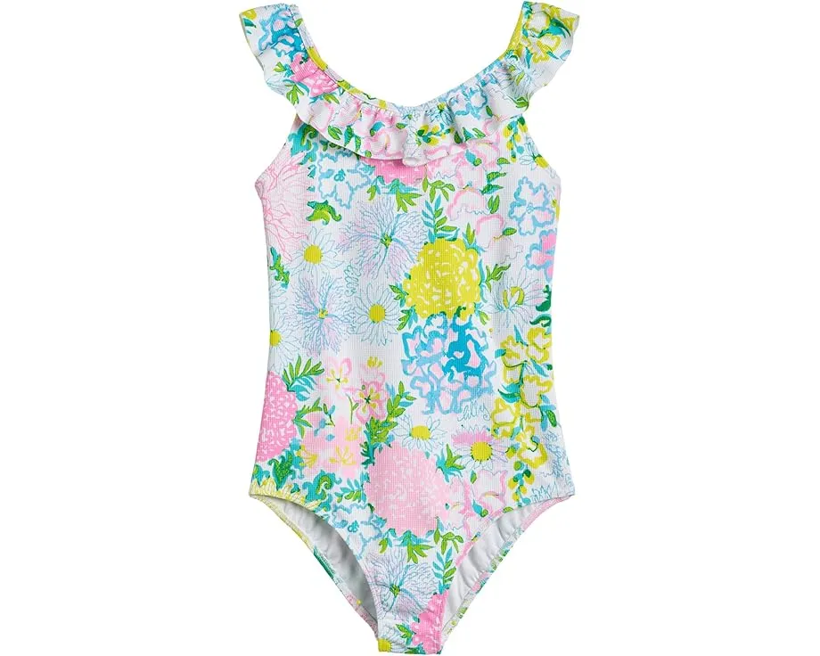 Купальник Lilly Pulitzer Kids Janah с защитой UPF 50+ и оборкой для девочек
