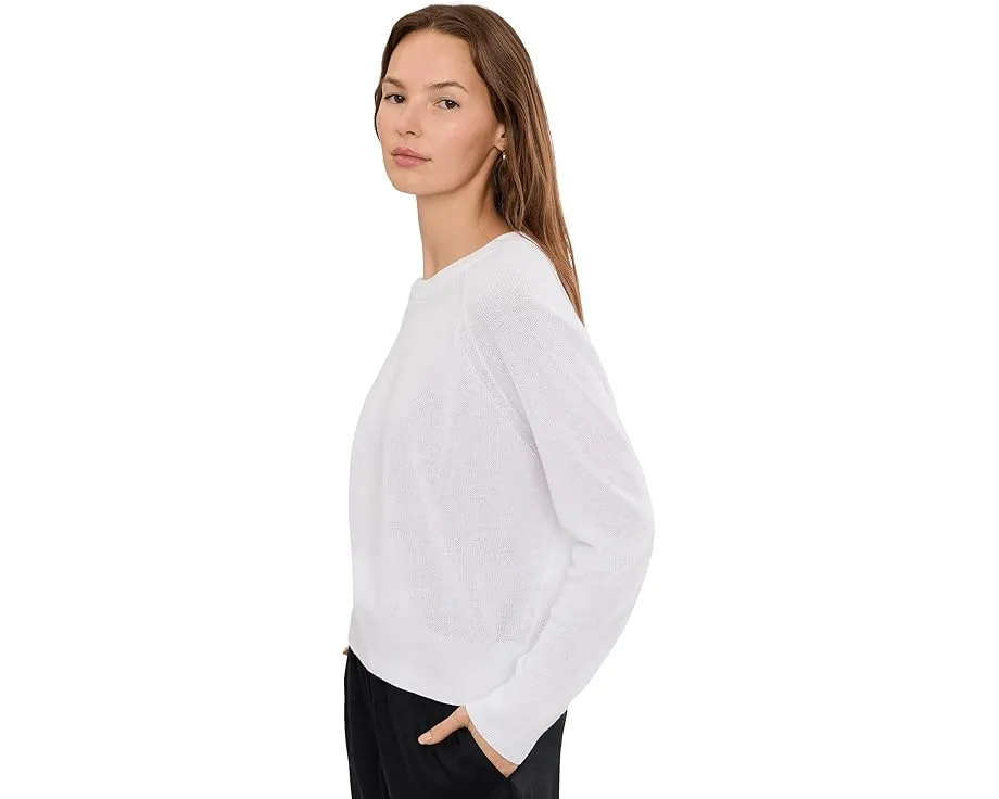 Свитер Eileen Fisher с круглой горловиной из органического льна и хлопка