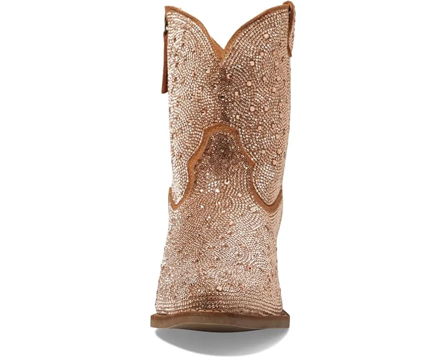 Ботильоны Dingo Rhinestone Cowgirl из кожи с квадратным носком и стразами