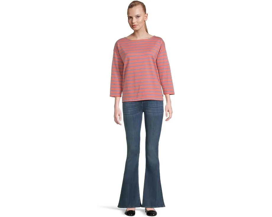 Блузка L.L.Bean Heritage Mariner Boatneck с рукавом 3/4 и полоской