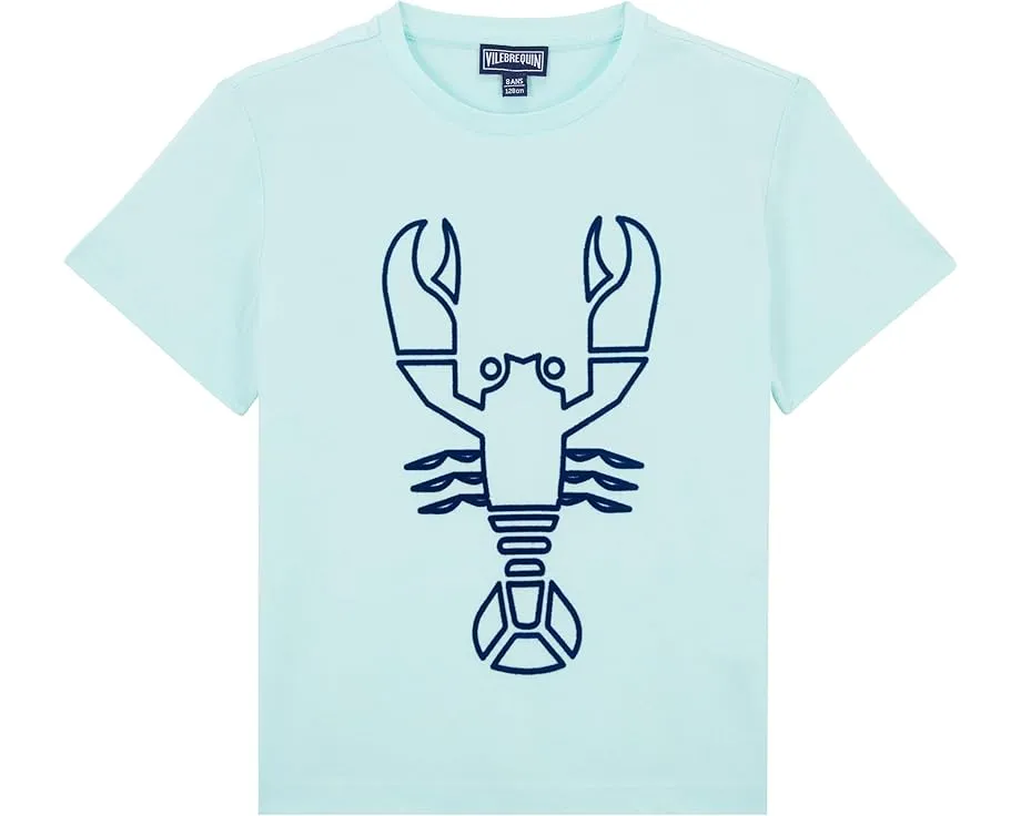 Детская футболка Vilebrequin Kids с принтом омара и короткими рукавами