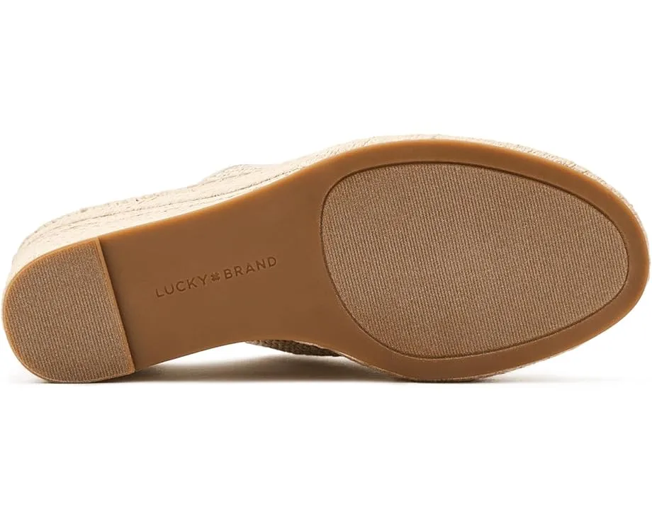 Сандалии Lucky Brand Cabriah на танкетке из джута с плетеным верхом