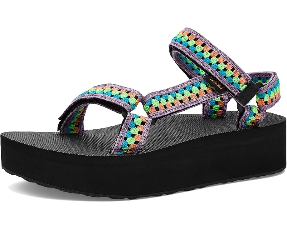 Сандалии Teva Flatform Universal Prism с ремешками в стиле вязания крючком