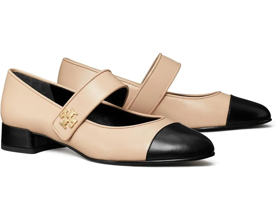 Туфли Tory Burch Cap-Toe Mary Jane Heel Ballet 25mm с контрастным носком