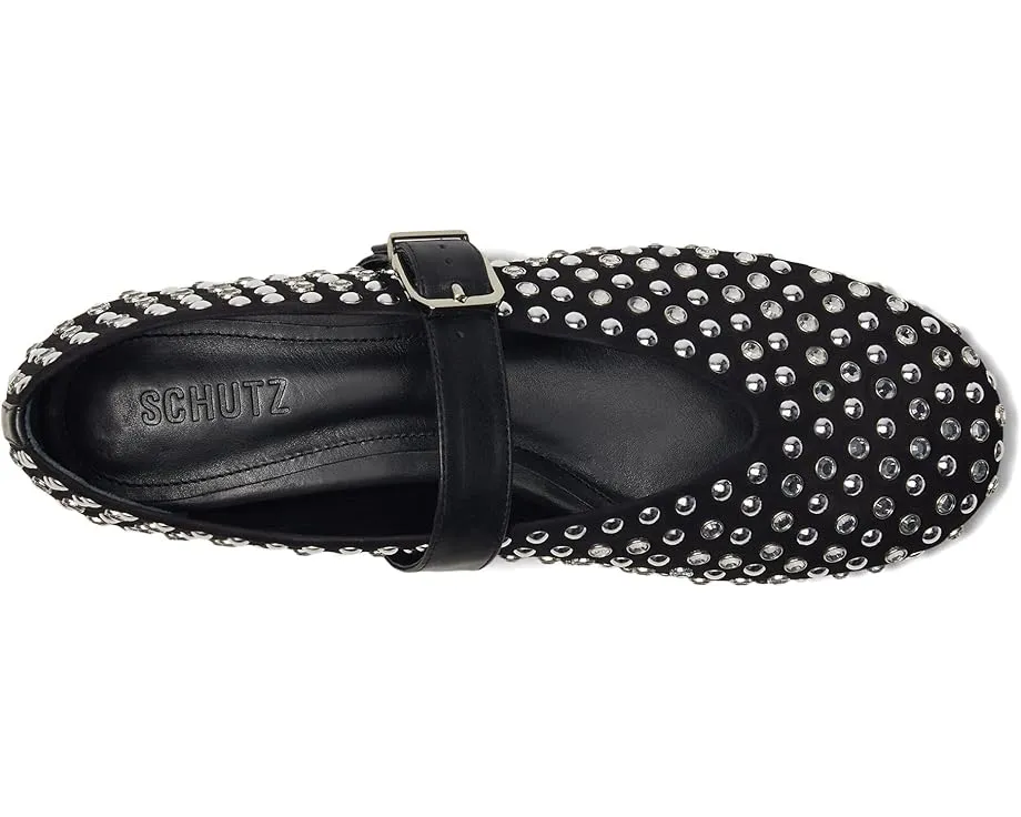 Балетки Schutz Eiza Glam с декоративными шипами на замшевом верхе и стелькой EVA