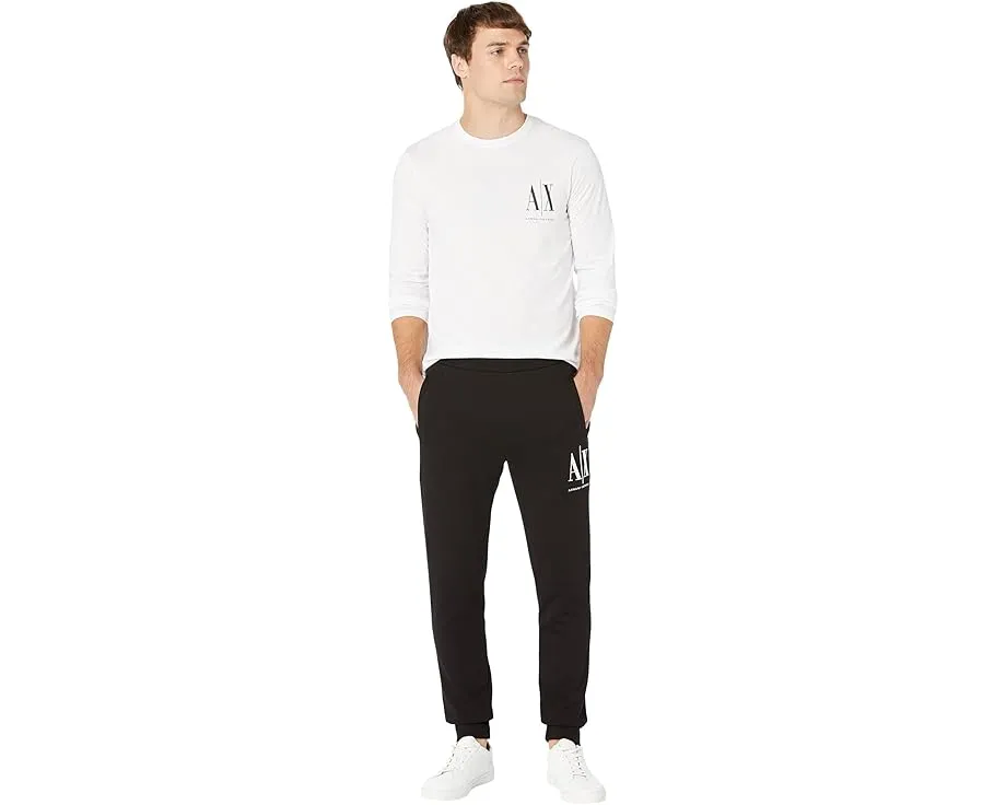 Брюки Armani Exchange Icon Cotton с вышитым логотипом и эластичным поясом