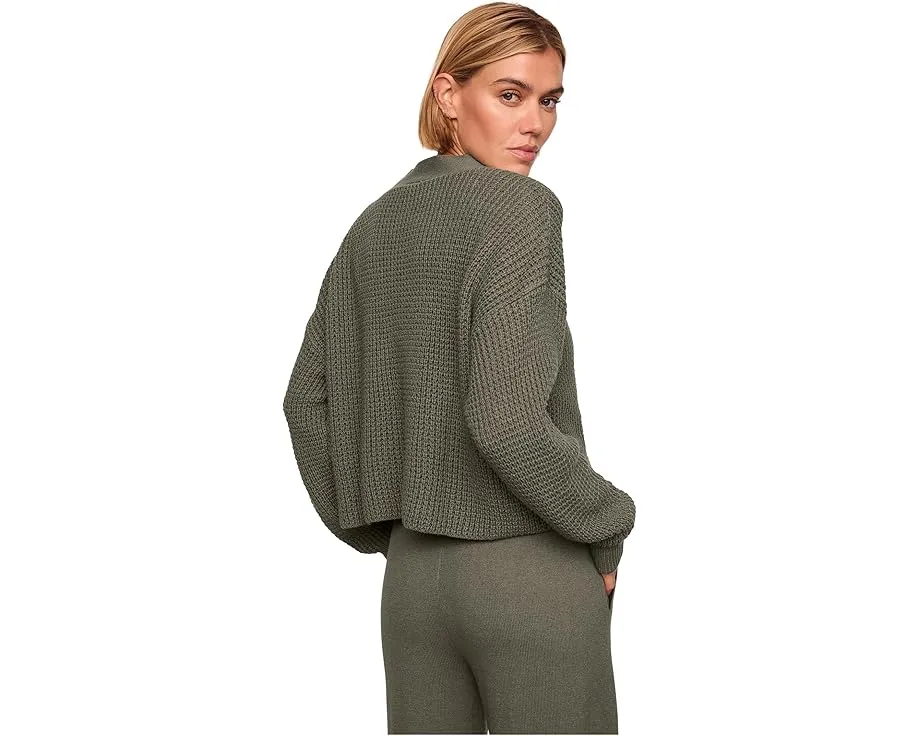 Короткий кардиган Eberjey Recycled Sweater Cropped Cardigan из переработанного хлопка