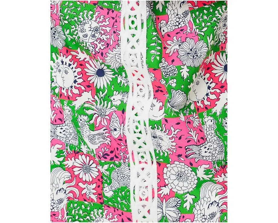 Скорт мини Lilly Pulitzer Fairbanks с завышенной талией и кружевной отделкой