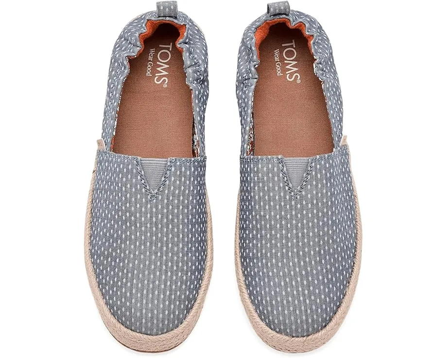 Детские балетки TOMS Valencia с платформой из джута