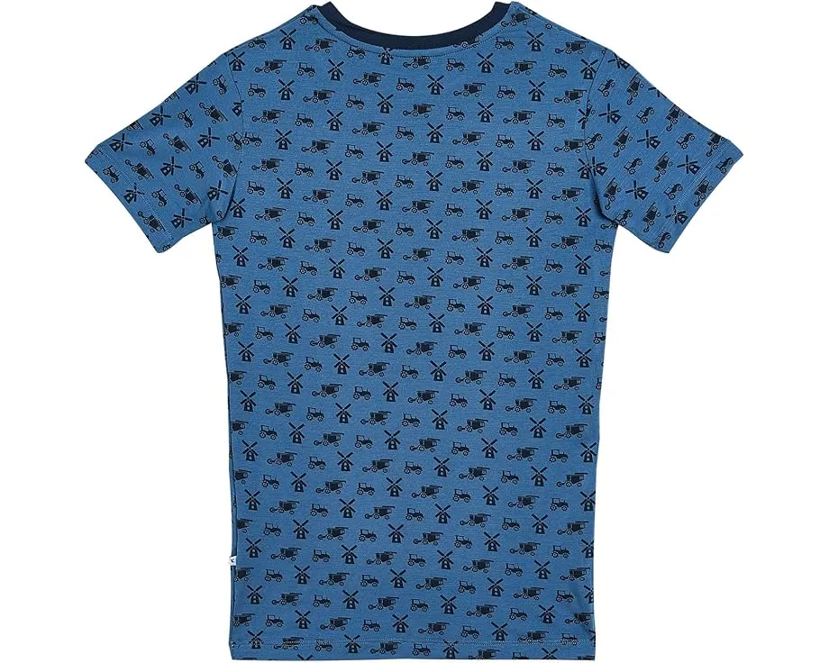 Kickee Pants Kids Пижамный комплект с коротким рукавом и принтом