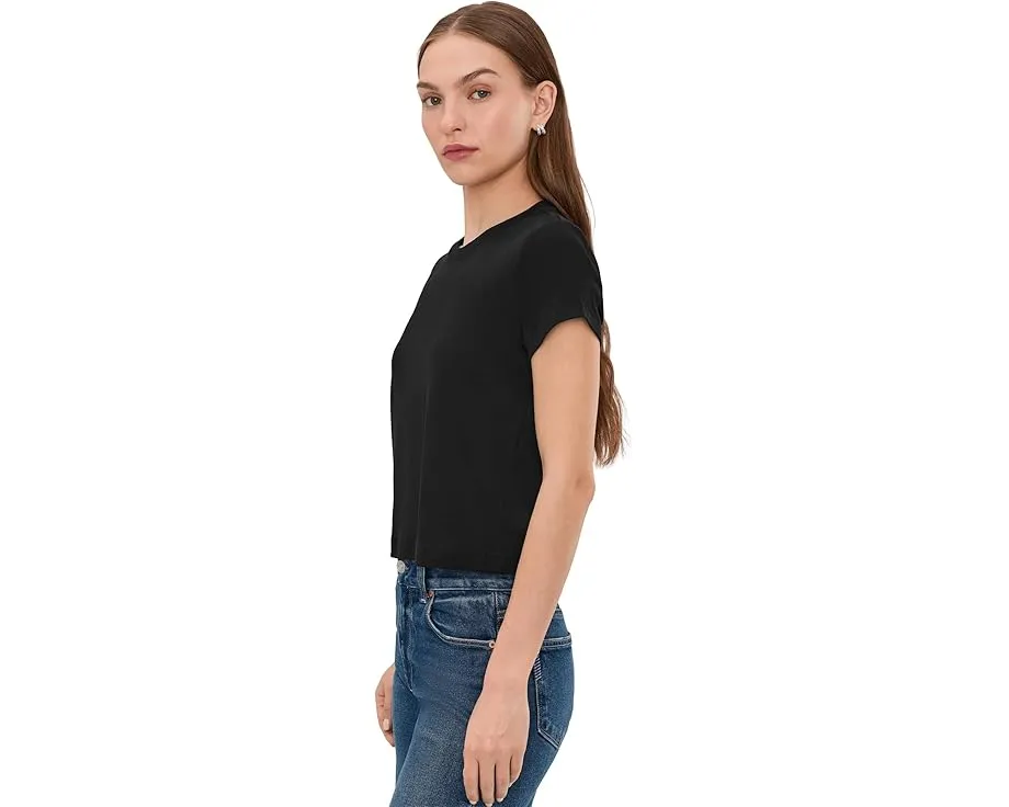 Кроп-футболка AG Jeans Sadie Crew Neck с винтажным кроем 90-х