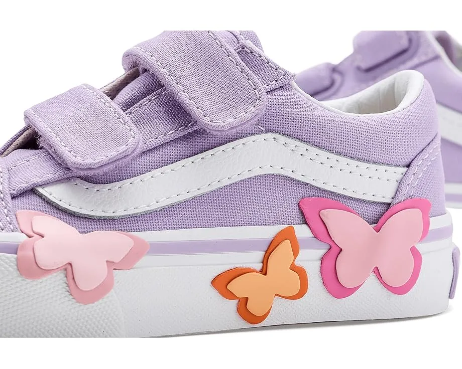 Детские кеды Vans Kids Old Skool V Butterfly на липучке с бабочкой