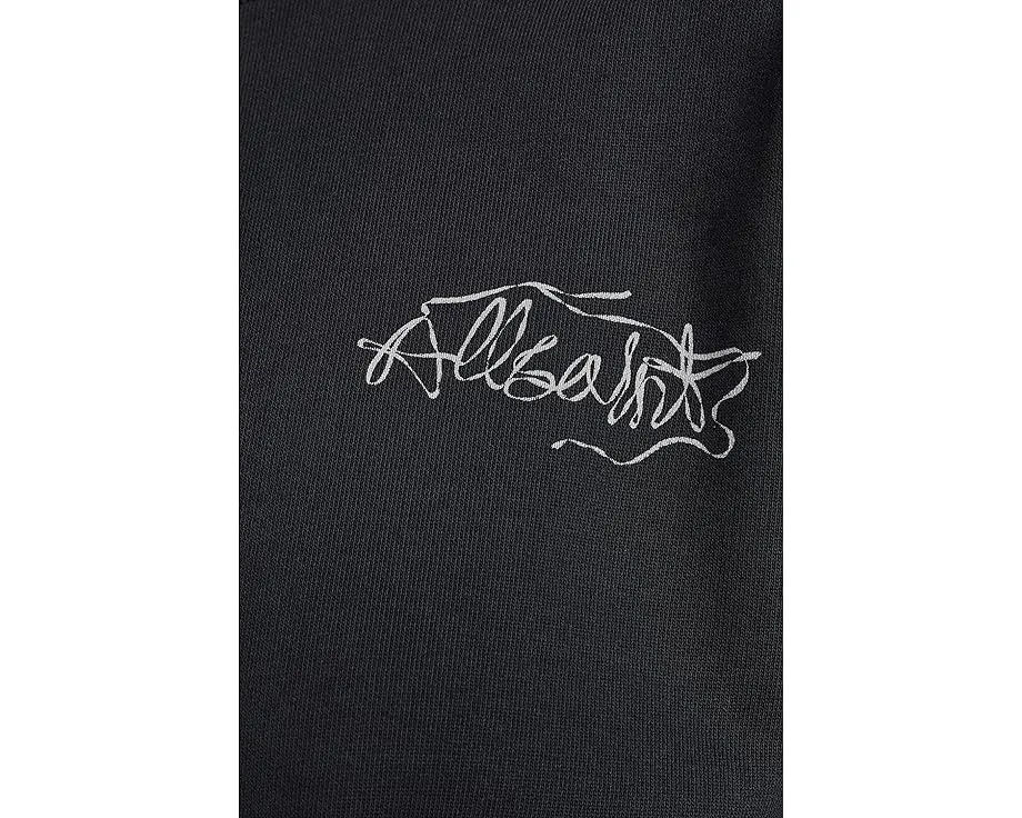 Свитшот AllSaints Reel Lila с принтом и винтажным стилем