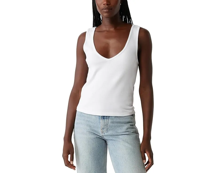 Топ-майка Michael Stars Sloan с глубоким V-вырезом и низким кроем