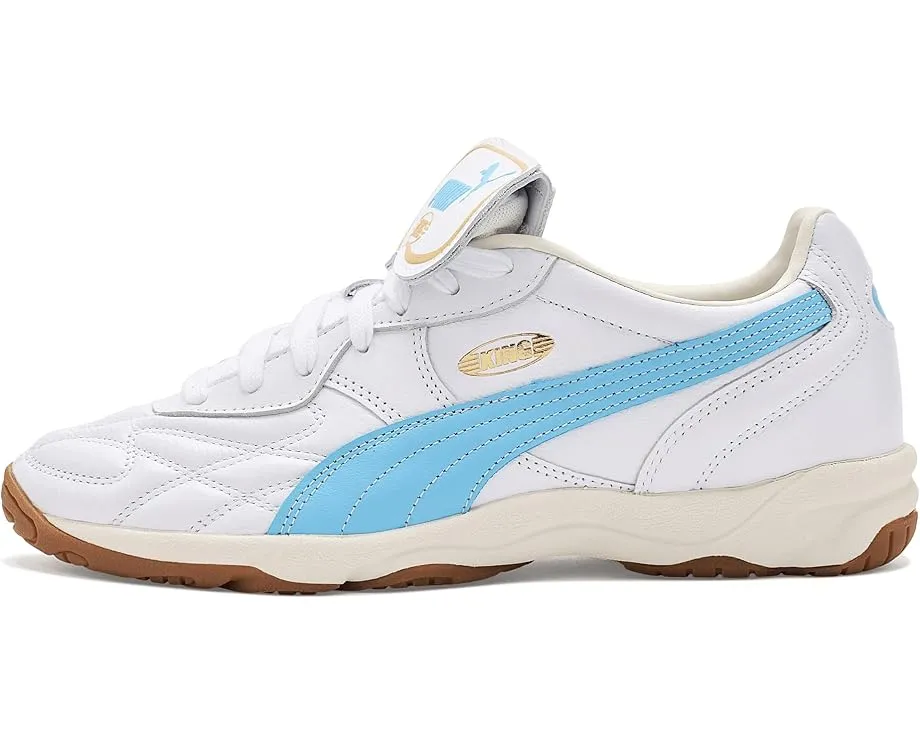Кроссовки King Indoor от PUMA из кожи с золотым тиснением