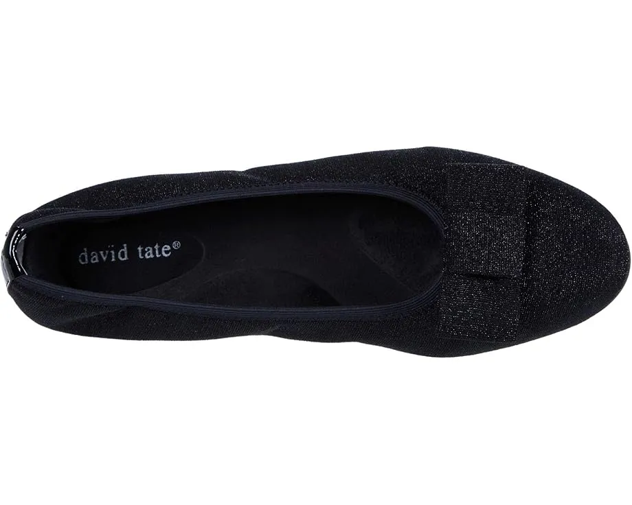 Балетки David Tate Teresa с бантом и обтянутым каблуком