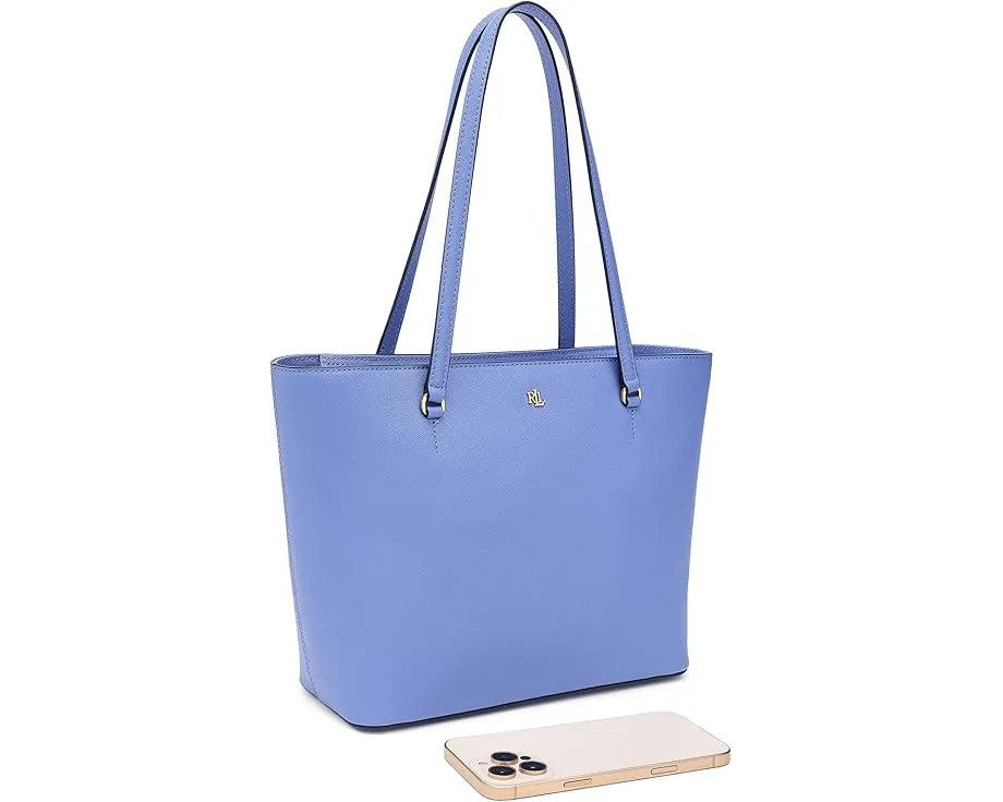 Сумка-шоппер Lauren Ralph Lauren Crosshatch Leather Medium Karly Shopper Tote