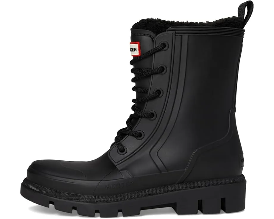 Водонепроницаемые утепленные ботинки Hunter Dianas до середины икры на шнуровке