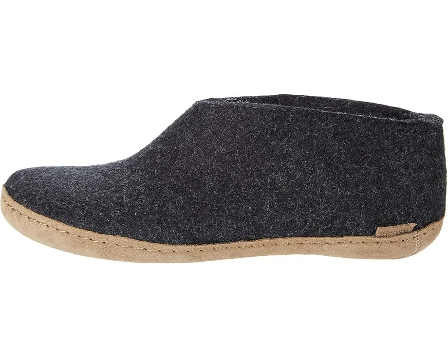 Войлочные тапочки Glerups Wool Shoe с кожаной подошвой и влагоотводящими свойствами