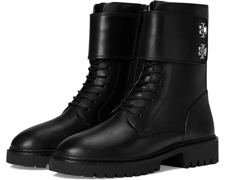 Ботинки Tory Burch Turnlock Lug на каблуке 40 мм с массивной подошвой