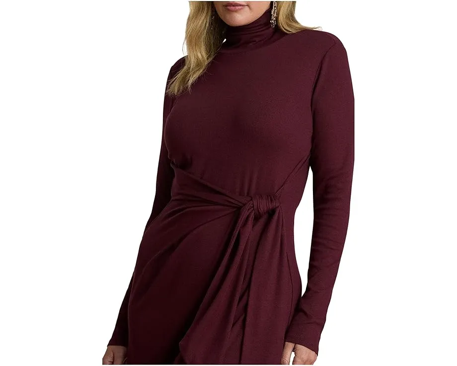 Платье-миди Lauren Ralph Lauren Plus Size с водолазкой и завязкой