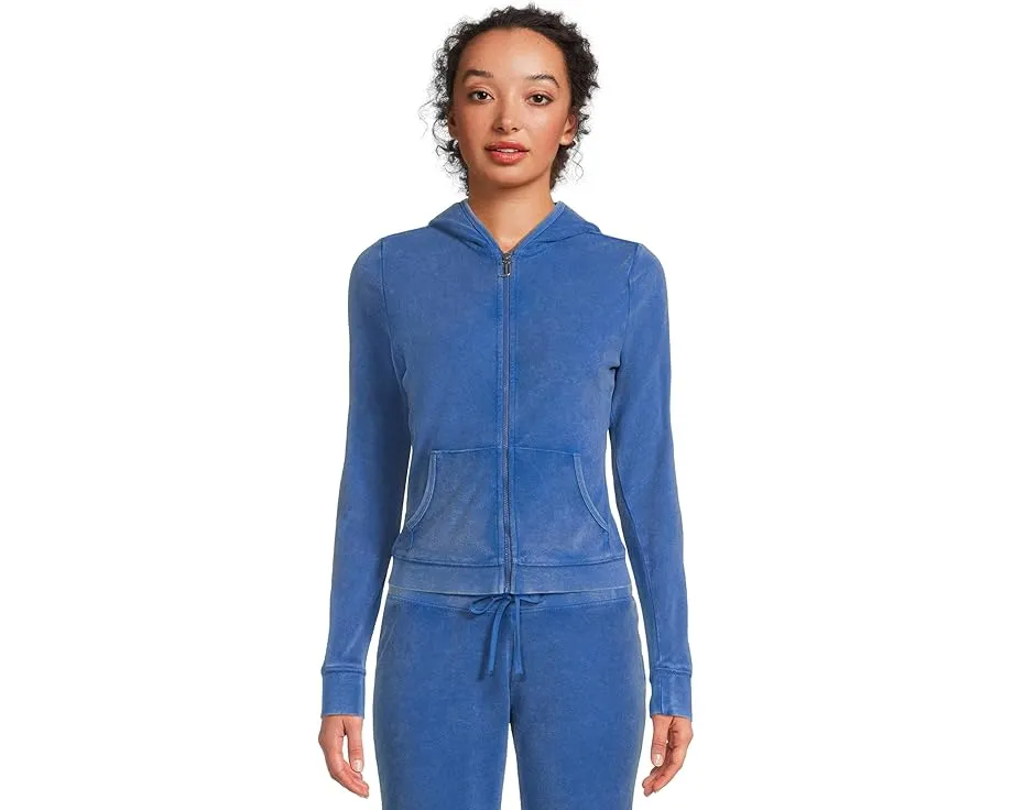 Куртка Juicy Couture из махровой ткани с графическим принтом и капюшоном