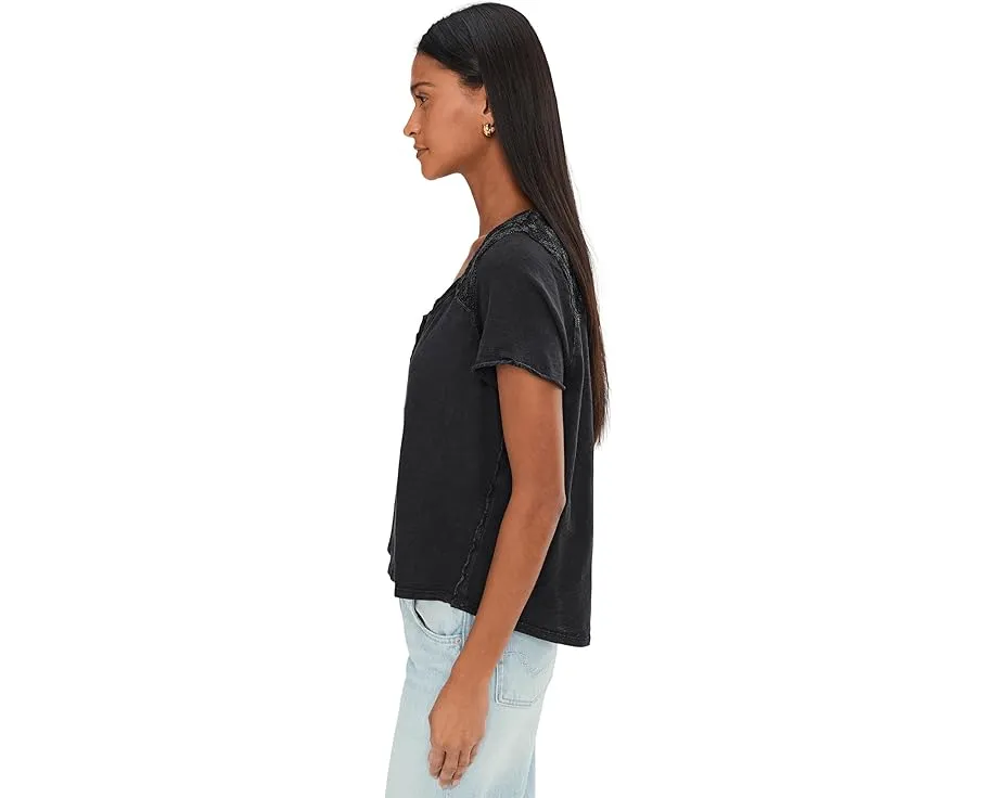 Хенли Free People We The Free Heirloom с кружевными вставками