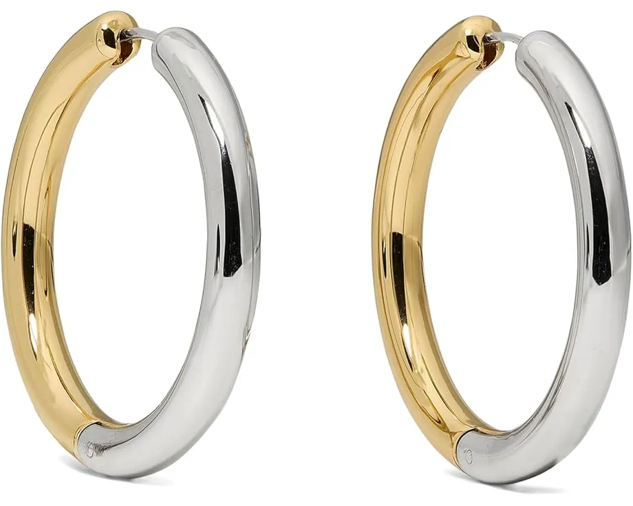 Серьги-кольца Kate Spade New York Bold Small Hoops с цирконием и жемчугом