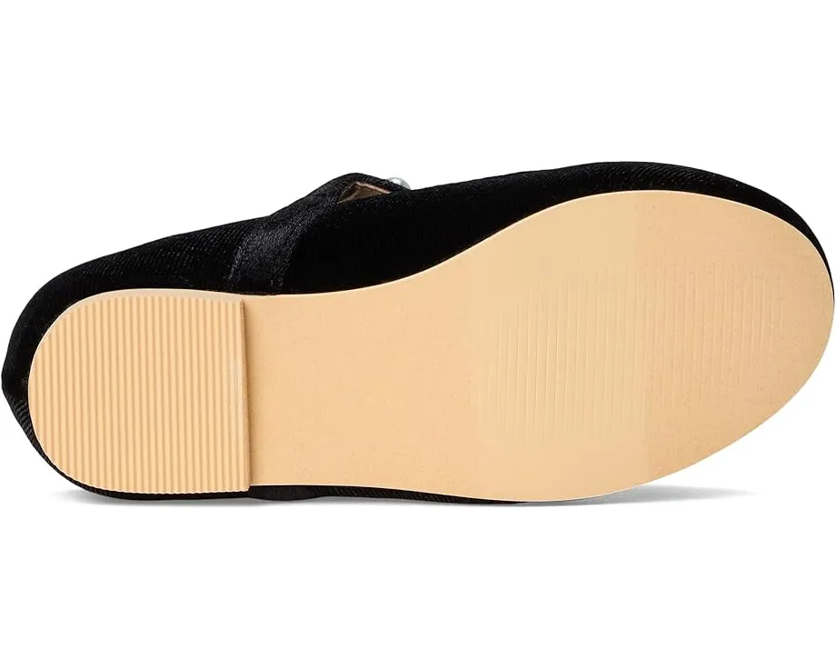 Детские бархатные балетки Janie and Jack с жемчужным декором и круглым мысом